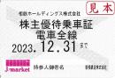 相模鉄道/相鉄　株主優待乗車証定期券式(電車全線)  2024年12月31日まで